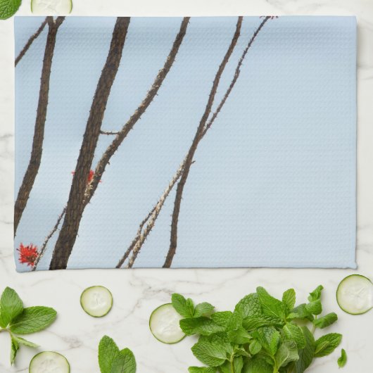 Blühender Kaktus - Geschirrtuch (Gefaltet)