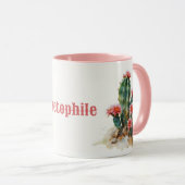 Blühender Kaktus Tasse (VorderseiteRechts)