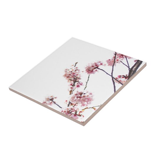 Blühender Kirschbaum Fliese (Seite)