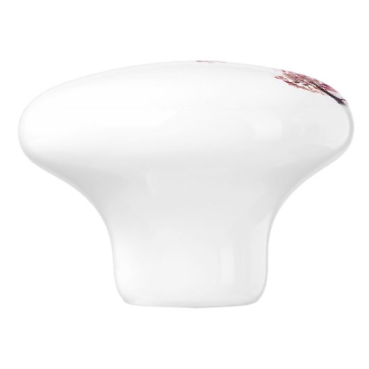 Blühender Kirschbaum Keramikknauf (Seitenansicht)