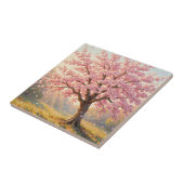 Blühender Kirschblütenbaum Frühling Fliese (Seite)