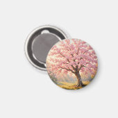 Blühender Kirschblütenbaum Frühling Magnet (Vorderseite/Rückseite)