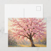 Blühender Kirschblütenbaum Frühling Postkarte (Vorne/Hinten)