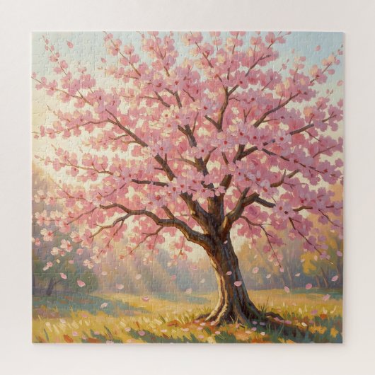 Blühender Kirschblütenbaum Frühling Puzzle (Vertikal)