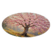Blühender Kirschblütenbaum Frühling Schneidebrett (Ecke)