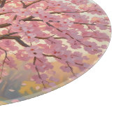 Blühender Kirschblütenbaum Frühling Schneidebrett (Ecke)