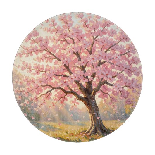 Blühender Kirschblütenbaum Frühling Schneidebrett (Vorderseite)