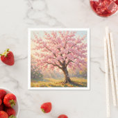 Blühender Kirschblütenbaum Frühling Serviette (Beispiel)