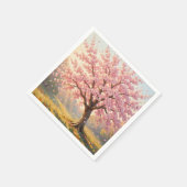 Blühender Kirschblütenbaum Frühling Serviette (Ecke)