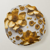 Blühender Komfort Rundes Kissen (Rückseite)