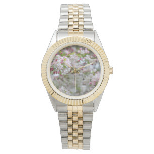 Blühender Krabbenapfel Armbanduhr