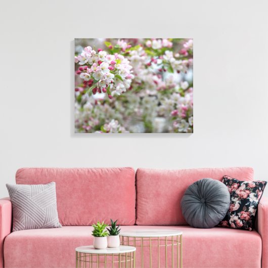 Blühender Krabbenapfel Leinwanddruck (Insitu (Wohnzimmer))