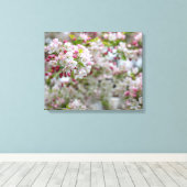 Blühender Krabbenapfel Leinwanddruck (Insitu (Holzboden))