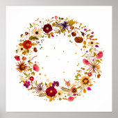 Blühender Kreis | Pressed Flower Art von S. Frigui Poster (Vorne)