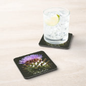 Blühender Kugelkunstichoke Botanischer Untersetzer (Rechte Seite)