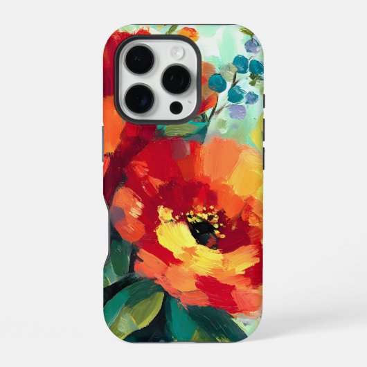 Blühender Lebendiger Blumengarten iPhone Hülle (Rückseite)