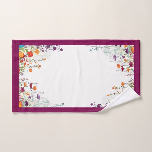 Blühender Lila Garten Badhandtuch Set (Handtuch)
