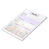 Blühender Lila Garten _Drogenkarte Notizblock (angewinkelt)