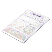 Blühender Lila Garten_ Klinischer Patient Notizblock (angewinkelt)