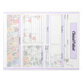 Blühender Lila Garten_ Klinischer Patient Notizblock (Vorderseite)