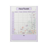 Blühender Lila Garten - klinischer Zeitplan Notizblock (Rotiert)