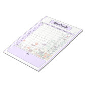 Blühender Lila Garten - klinischer Zeitplan Notizblock (angewinkelt)
