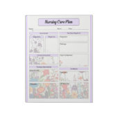 Blühender Lila Garten - Pflegeplan Notizblock (Rotiert)