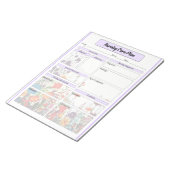 Blühender Lila Garten - Pflegeplan Notizblock (angewinkelt)