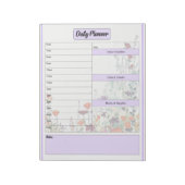 Blühender Lila Garten _ Tagesplaner Notizblock (Rotiert)