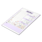 Blühender Lila Garten _ Tagesplaner Notizblock (angewinkelt)