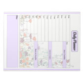 Blühender Lila Garten _ Tagesplaner Notizblock (Vorderseite)