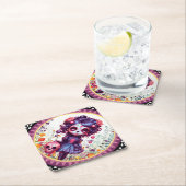 Blühender Lila Garten Untersetzer (Vor Ort)