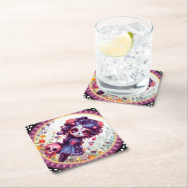 Blühender Lila Garten Untersetzer