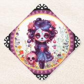 Blühender Lila Garten Untersetzer (Vorderseite)