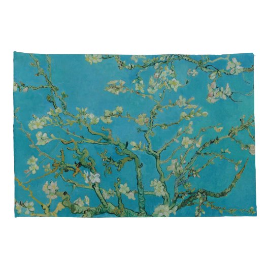 Blühender Mandelbaum durch Van Gogh Kissenbezug (Rückseite-Rechts)