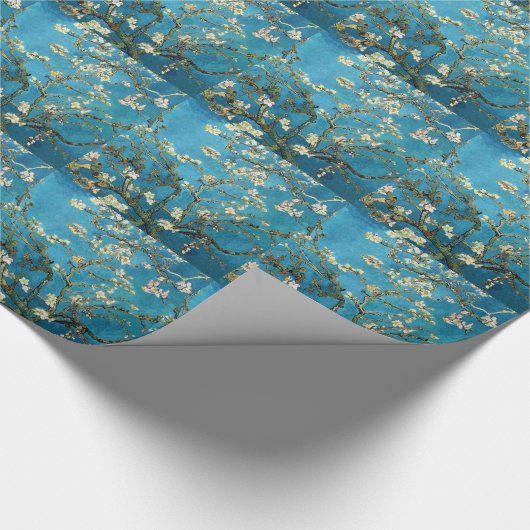 Blühender Mandelbaum, Vincent van Gogh. Geschenkpapier (Ecke)