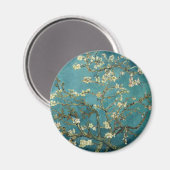 Blühender Mandelbaum, Vincent van Gogh. Magnet (Vorderseite/Rückseite)
