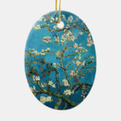 Blühender Mandelbaum von Vincent van Gogh. Keramik Ornament (Hinten)