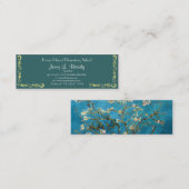 Blühender Mandelbaum von Vincent van Gogh. Mini Visitenkarte (Vorne/Hinten)