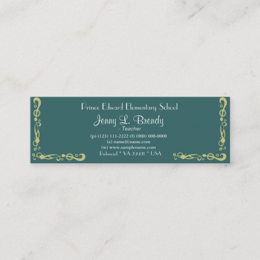 Blühender Mandelbaum von Vincent van Gogh. Mini Visitenkarte (Vorderseite)