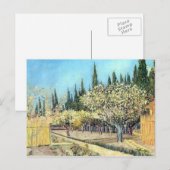 Blühender Obstgarten von Vincent van Gogh Postkarte (Vorne/Hinten)