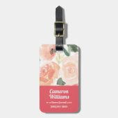 Blühender Pastellpfirsich der Freuden-| Gepäckanhänger (Vorderseite vertikal)