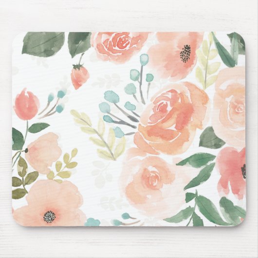Blühender Pastellpfirsich der Freuden-| Mousepad (Vorne)