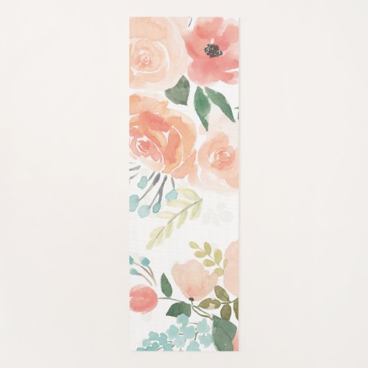 Blühender Pastellpfirsich der Freuden-| Yogamatte (Vorderseite)