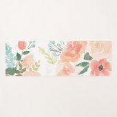 Blühender Pastellpfirsich der Freuden-| Yogamatte (Vorderseite (Horizontal))