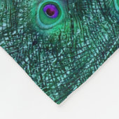 BLÜHENDER PFAU FLEECEDECKE (Ecke)