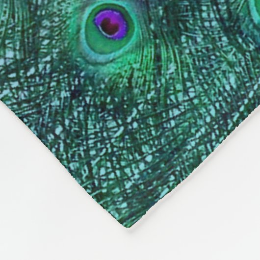 BLÜHENDER PFAU FLEECEDECKE (Ecke)