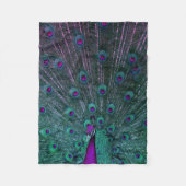 BLÜHENDER PFAU FLEECEDECKE (Vorderseite)