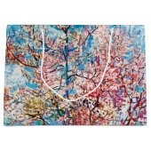 Blühender Pfirsichbaum, Van Gogh große Geschenktas Geschenktüte (Vorderseite)