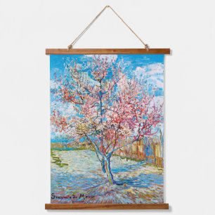Blühender Pfirsichbaum, Van Gogh Wandteppich Mit Holzrahmen